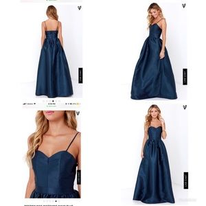 Navy Blue Maxi ball/prom Gown